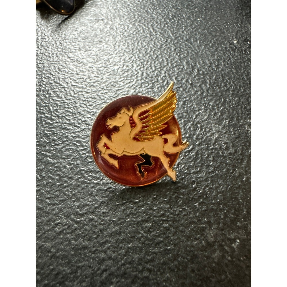 Vintage Pegasus Enamel Pin‎ Red Gold Winged Horse